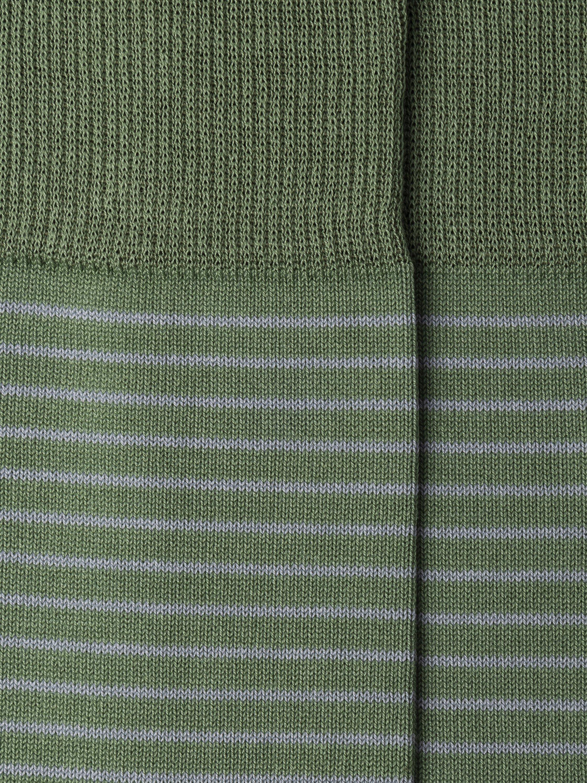 Hackett London cotton rich stripe socks stone green UK version