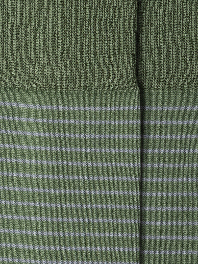 Hackett London cotton rich stripe socks stone green UK version