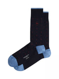 Hackett London H logo cotton blend socks ink blue multi, UK version