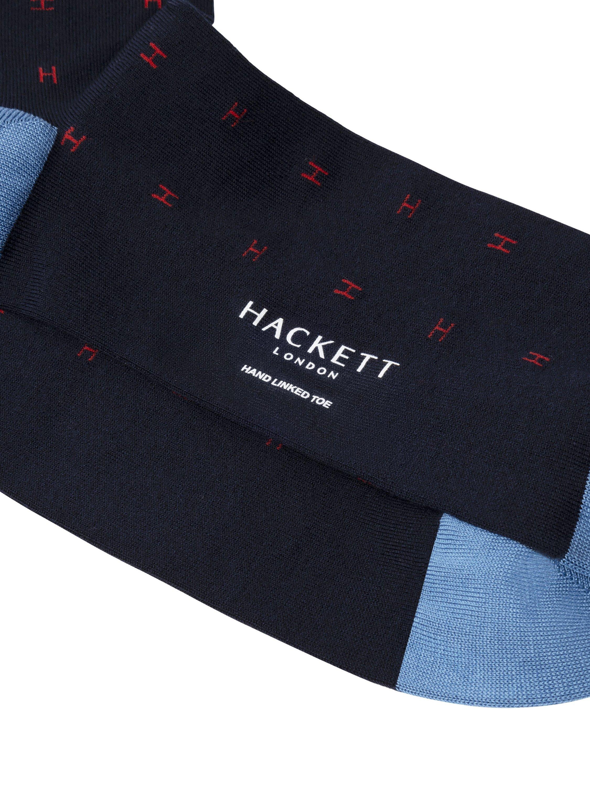 Hackett London H logo cotton blend socks ink blue multi, UK version