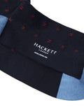 Hackett London H logo cotton blend socks ink blue multi, UK version