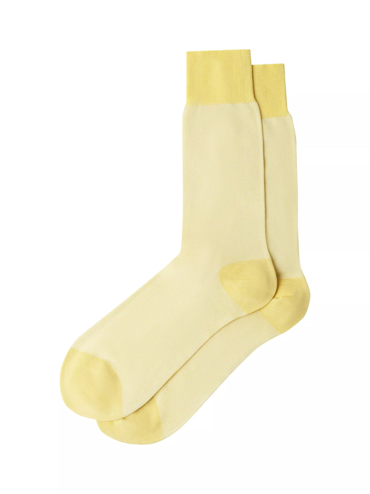 Hackett London cotton rich crew socks pastel yellow, imported from the UK