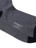 Hackett London cotton blend birds-eye jacquard socks in ink blue, UK version