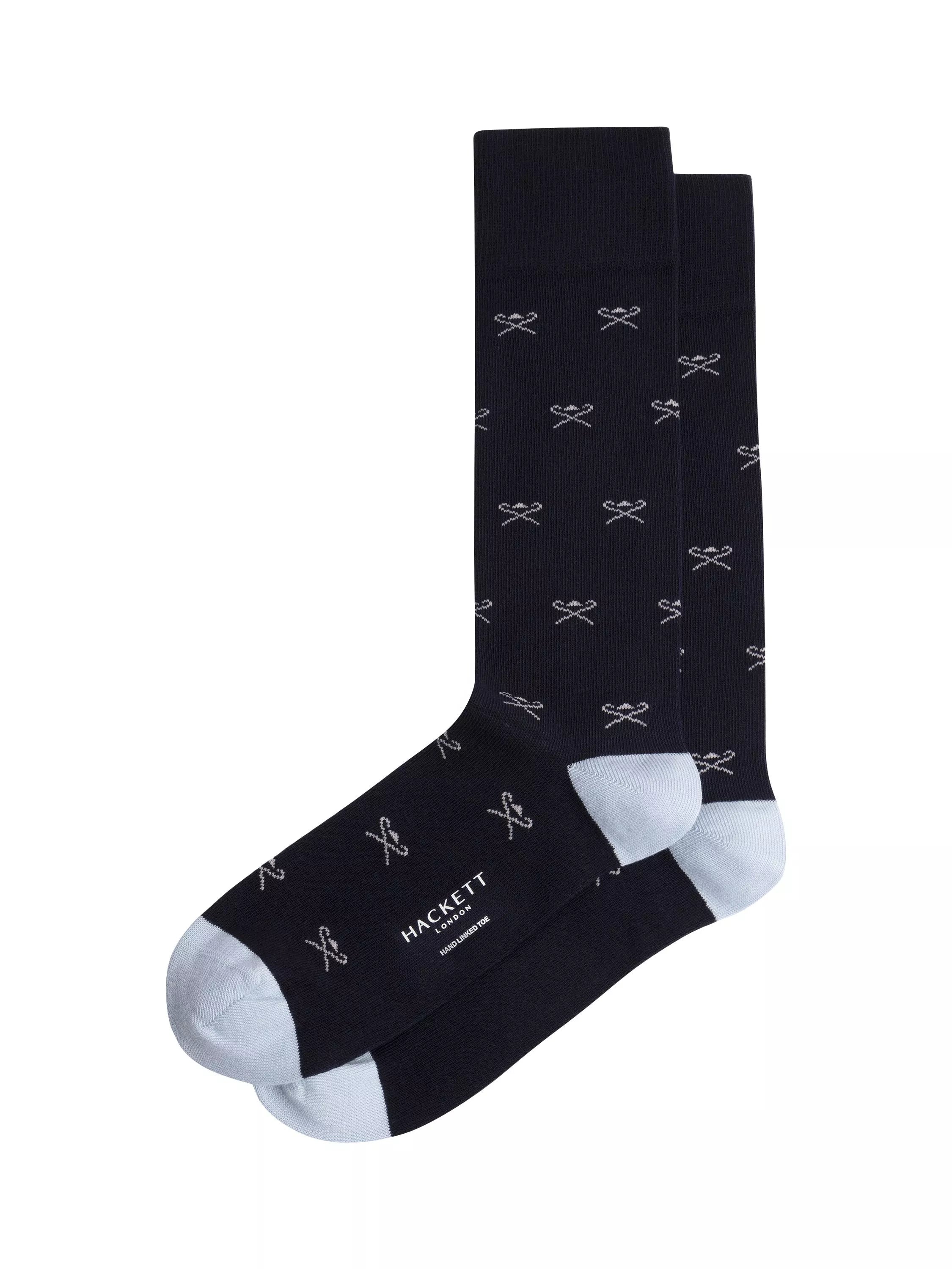 Hackett London logo cotton rich socks ink blue, imported from the UK