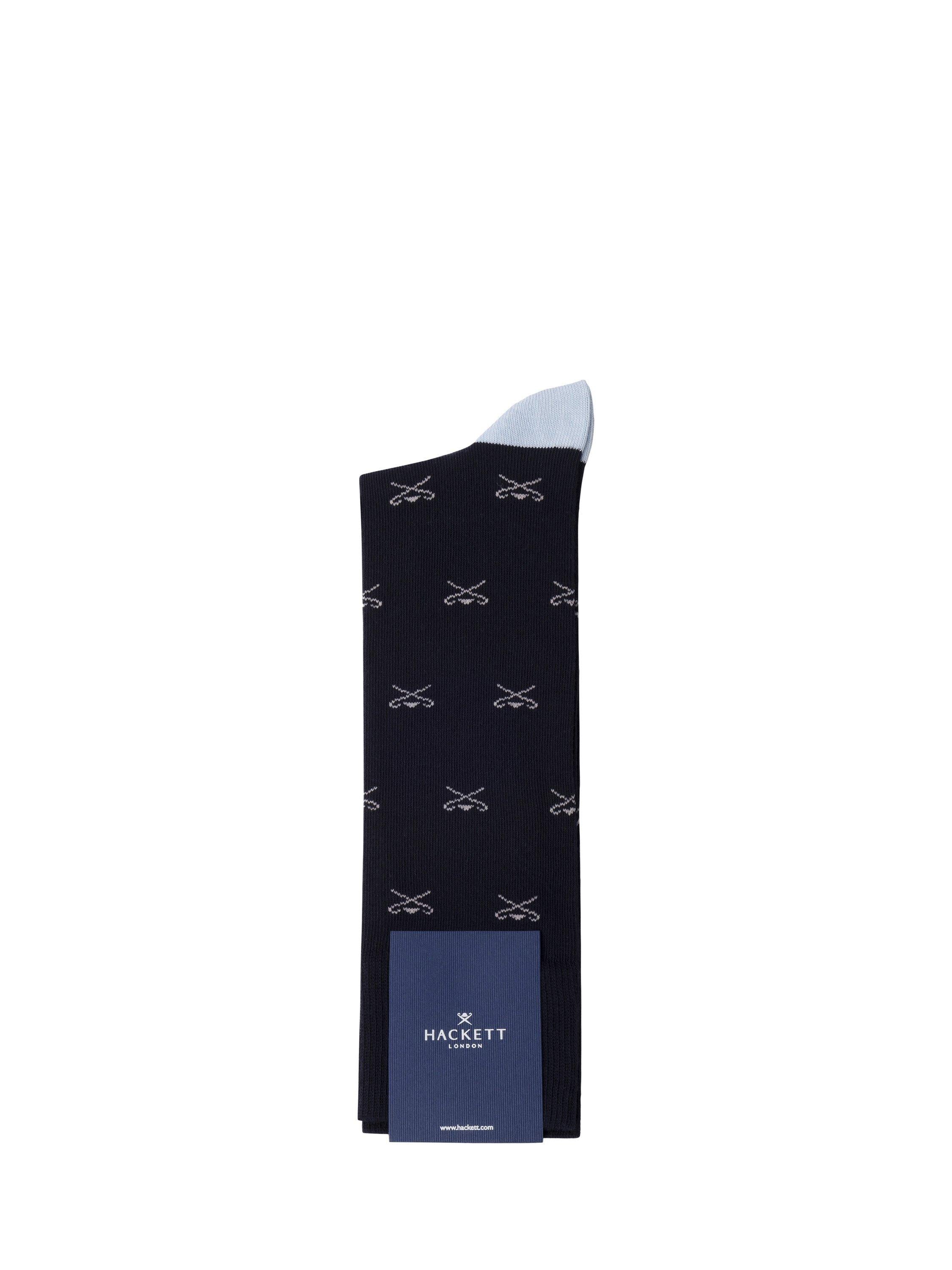 Hackett London logo cotton rich socks ink blue, imported from the UK