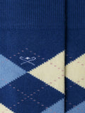 Hackett London argyle patterned crew socks in electric blue (British brand)