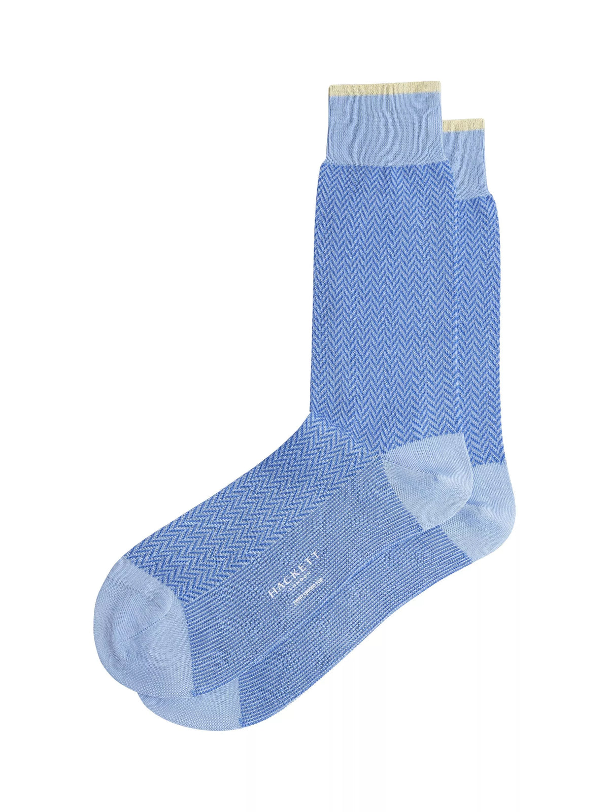 Hackett London bright blue herringbone cotton socks, UK version