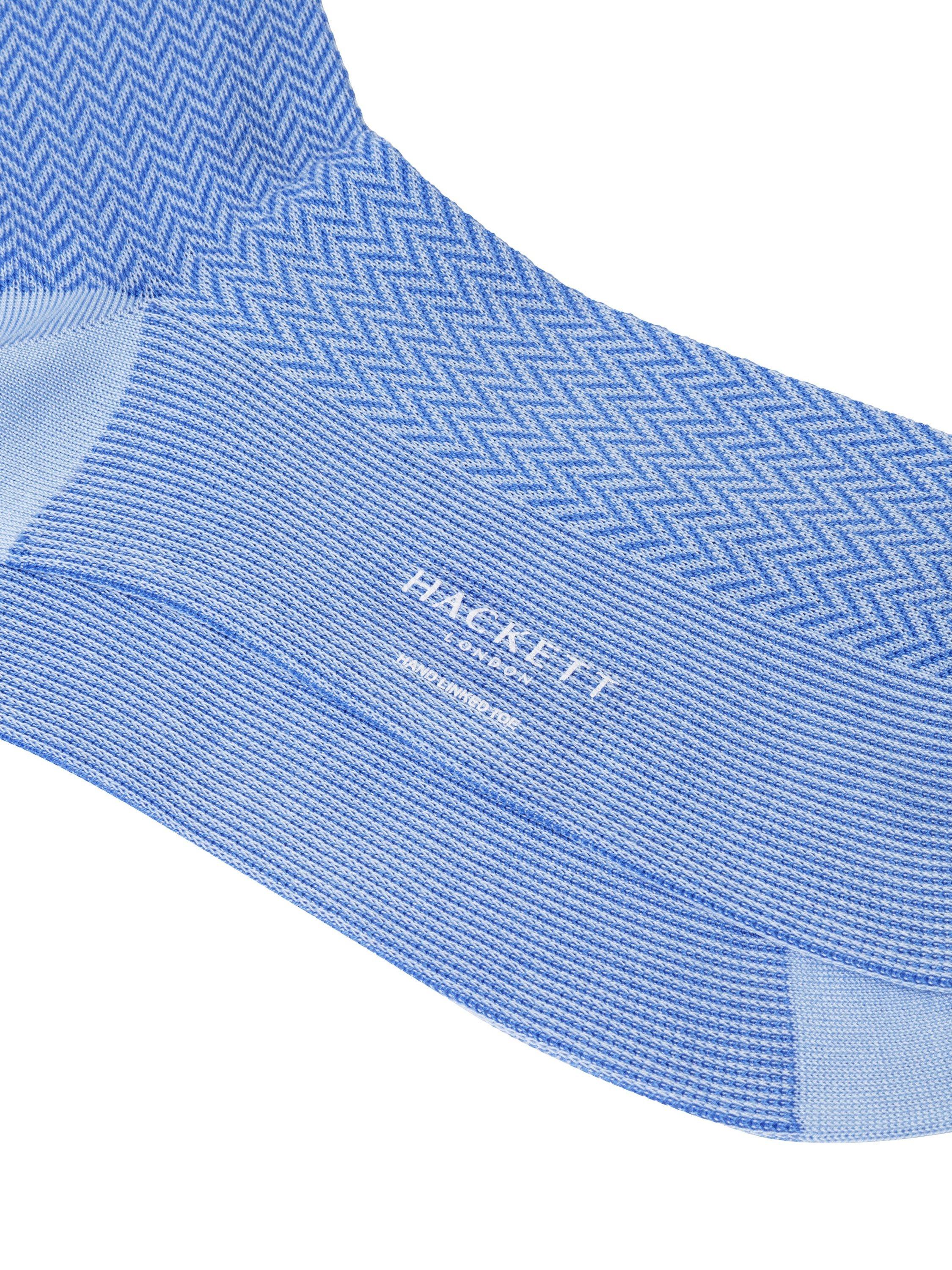 Hackett London bright blue herringbone cotton socks, UK version