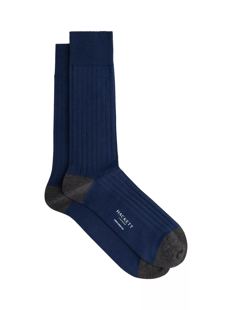 Hackett London merino wool blend socks royal blue, imported from the UK