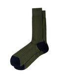 Hackett London Cotton Ribbed Crew Socks