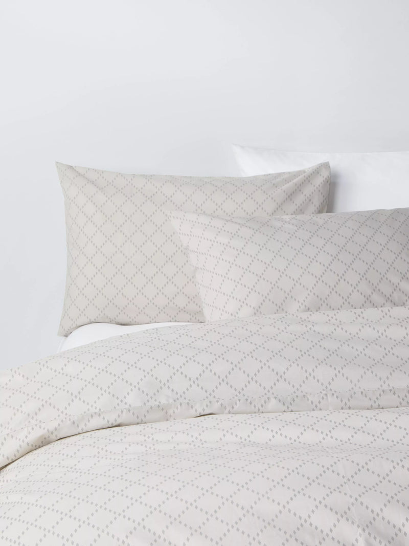 John Lewis geo cotton rich duvet cover set double (British brand)