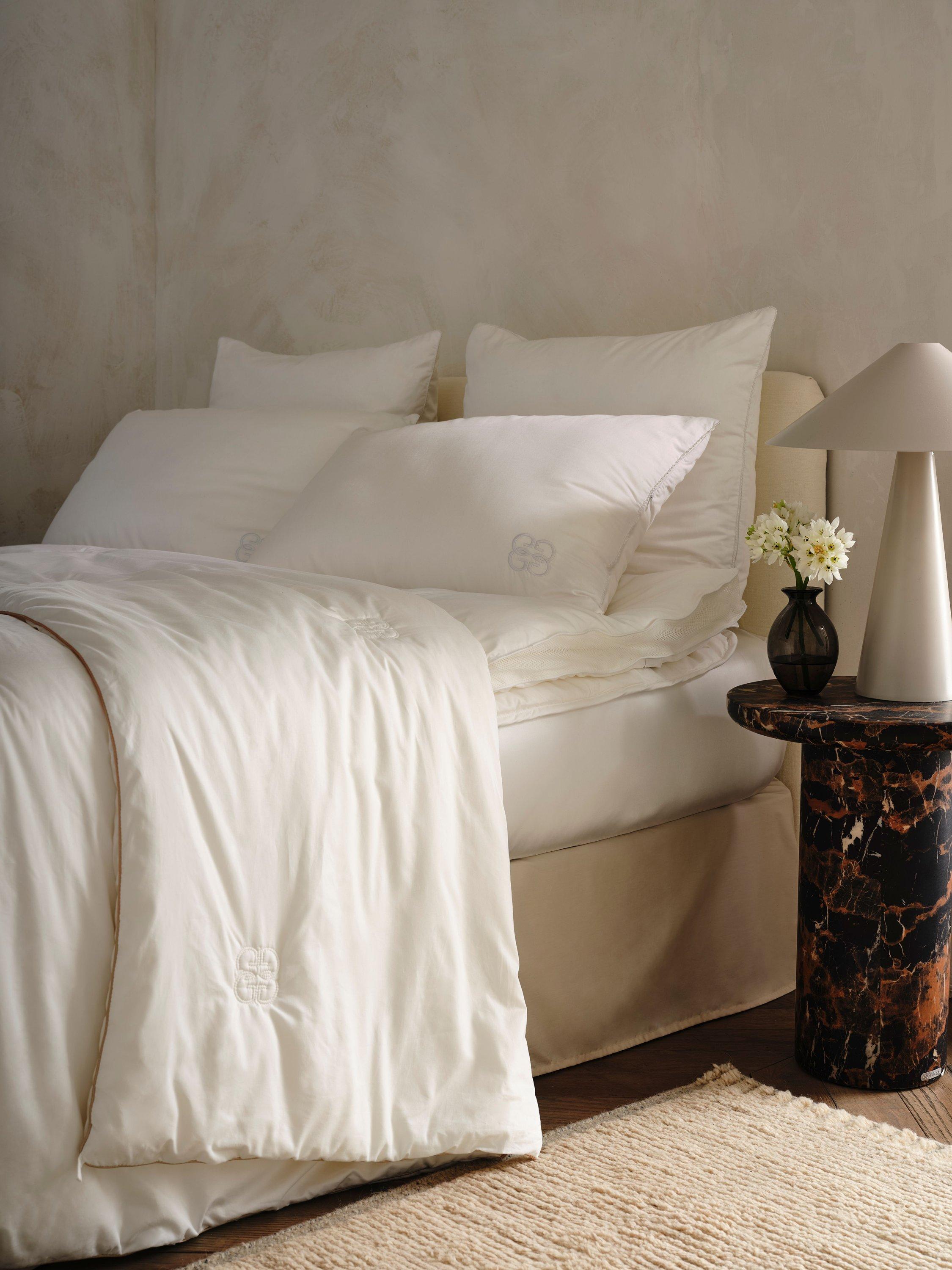 Gingerlily silk filled mattress protector White Double, imported from the UK
