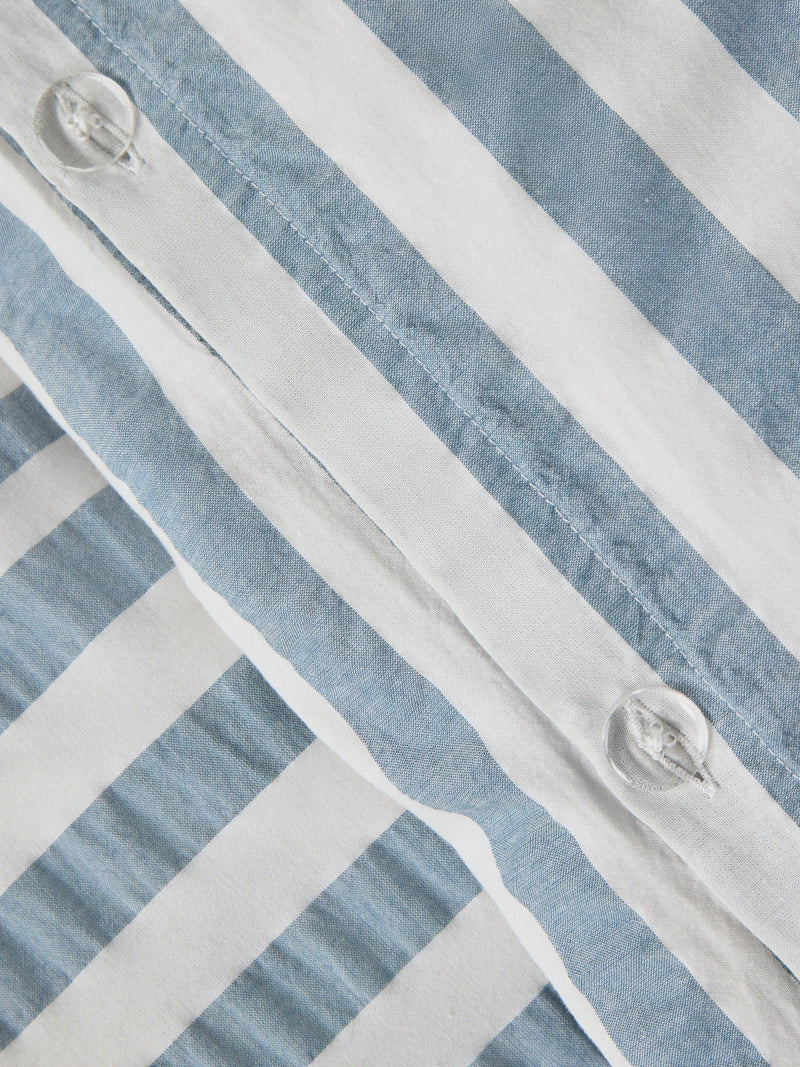 John Lewis blue stripe seersucker duvet cover set double - British product