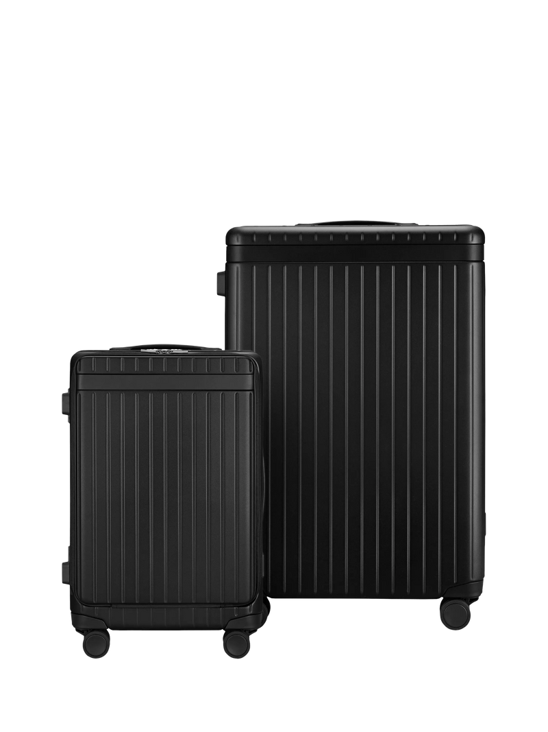 Carl Friedrik hard-sided polycarbonate luggage set with TSA lock, UK version