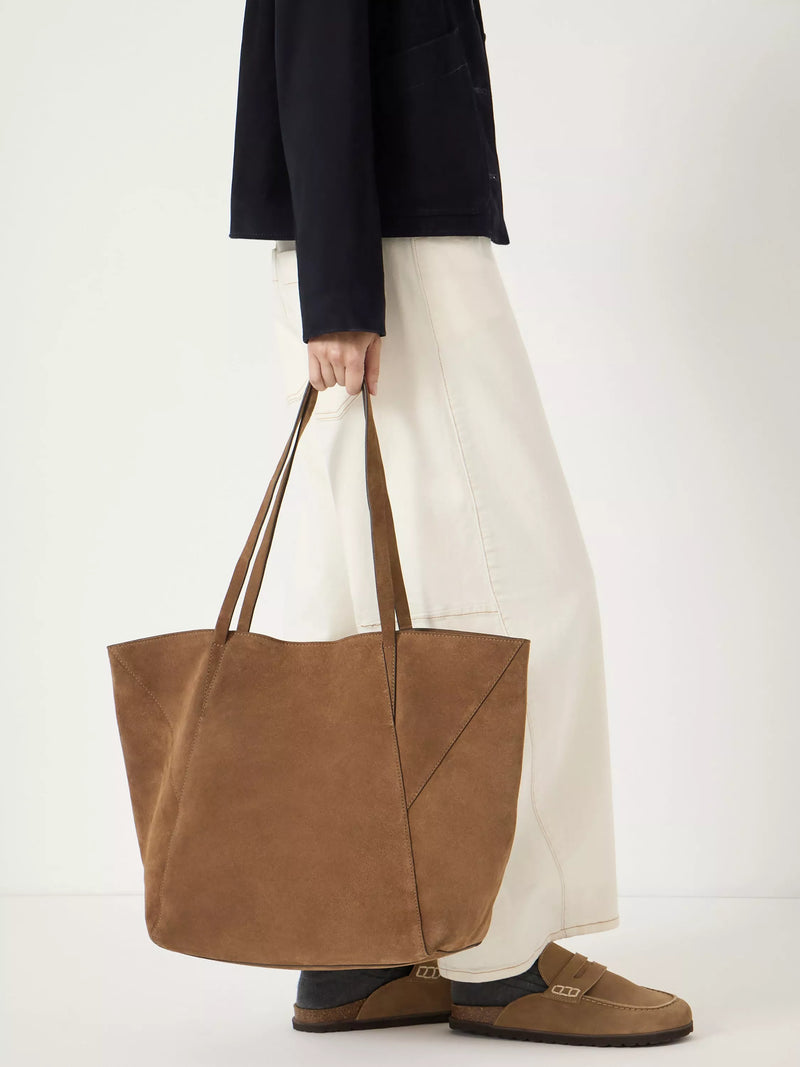 HUSH Saffie pure suede tote bag, imported from the UK