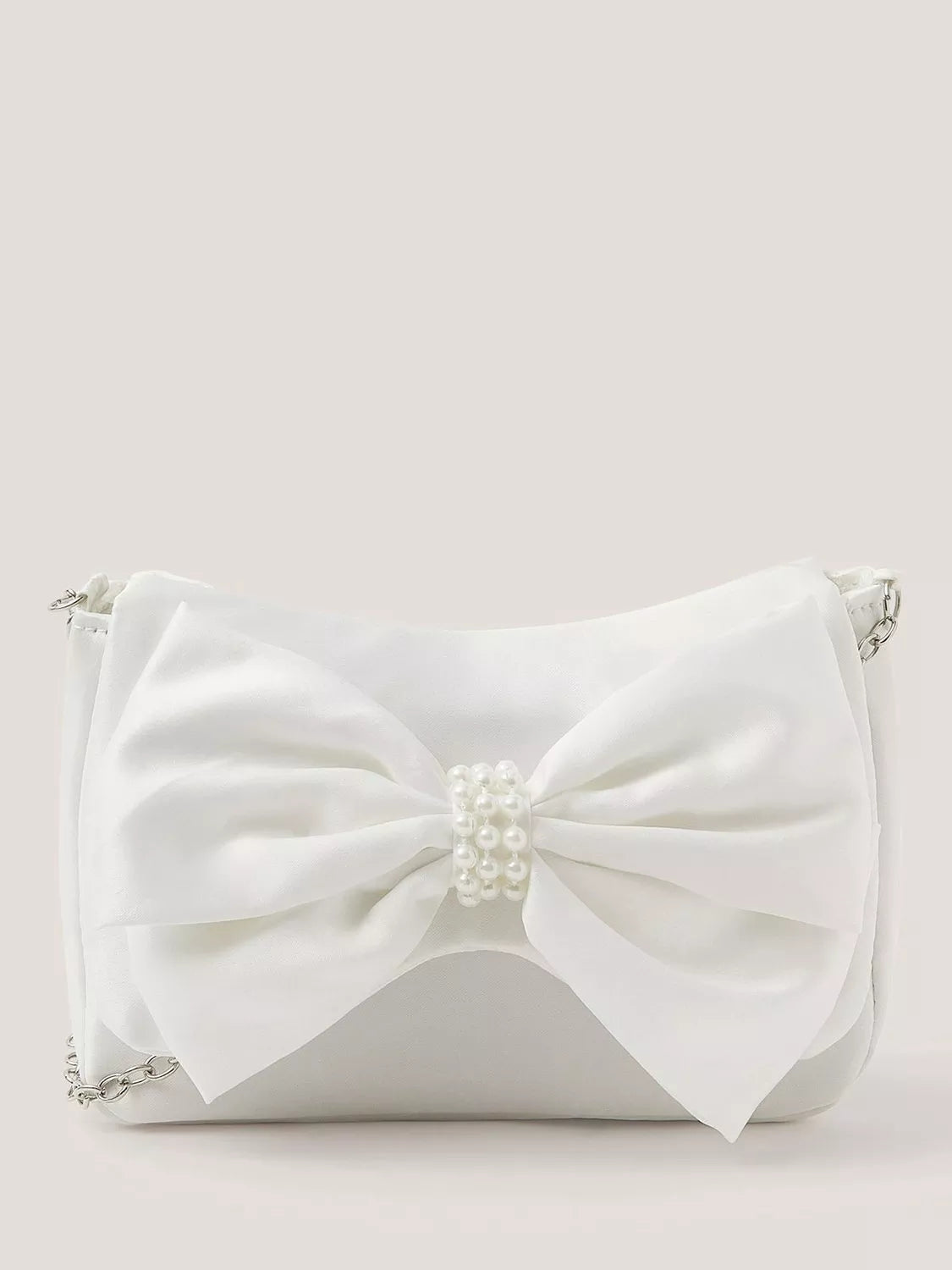 Monsoon kids pearl bow satin evening bag, UK version