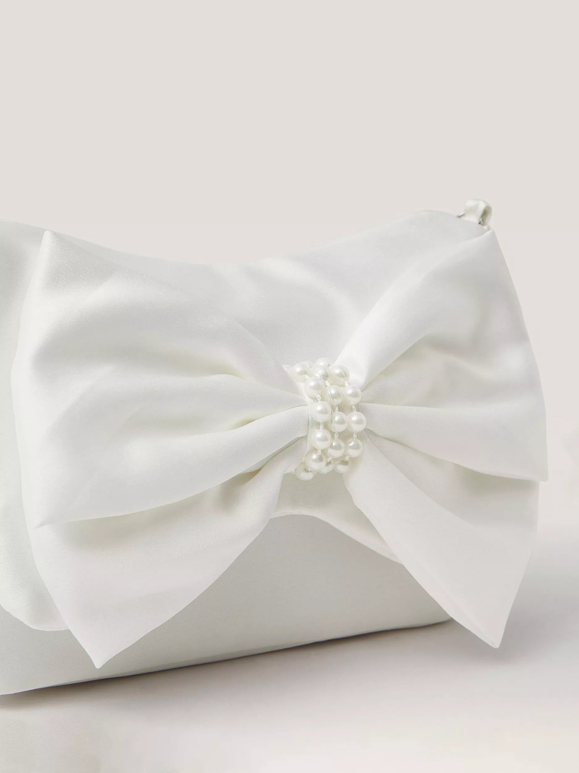 Monsoon kids pearl bow satin evening bag, UK version