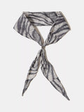 Mint Velvet zebra print scarf grey multi 22x109cm, imported from the UK