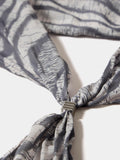 Mint Velvet zebra print scarf grey multi 22x109cm, imported from the UK