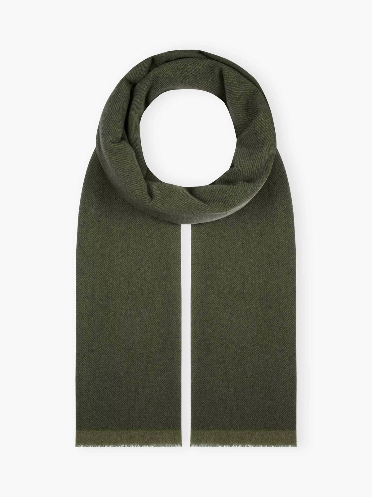 Brora 100% cashmere stole in Kelp - British product