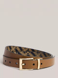 Hobbs Pauline double sided leather belt black and camel, UK version