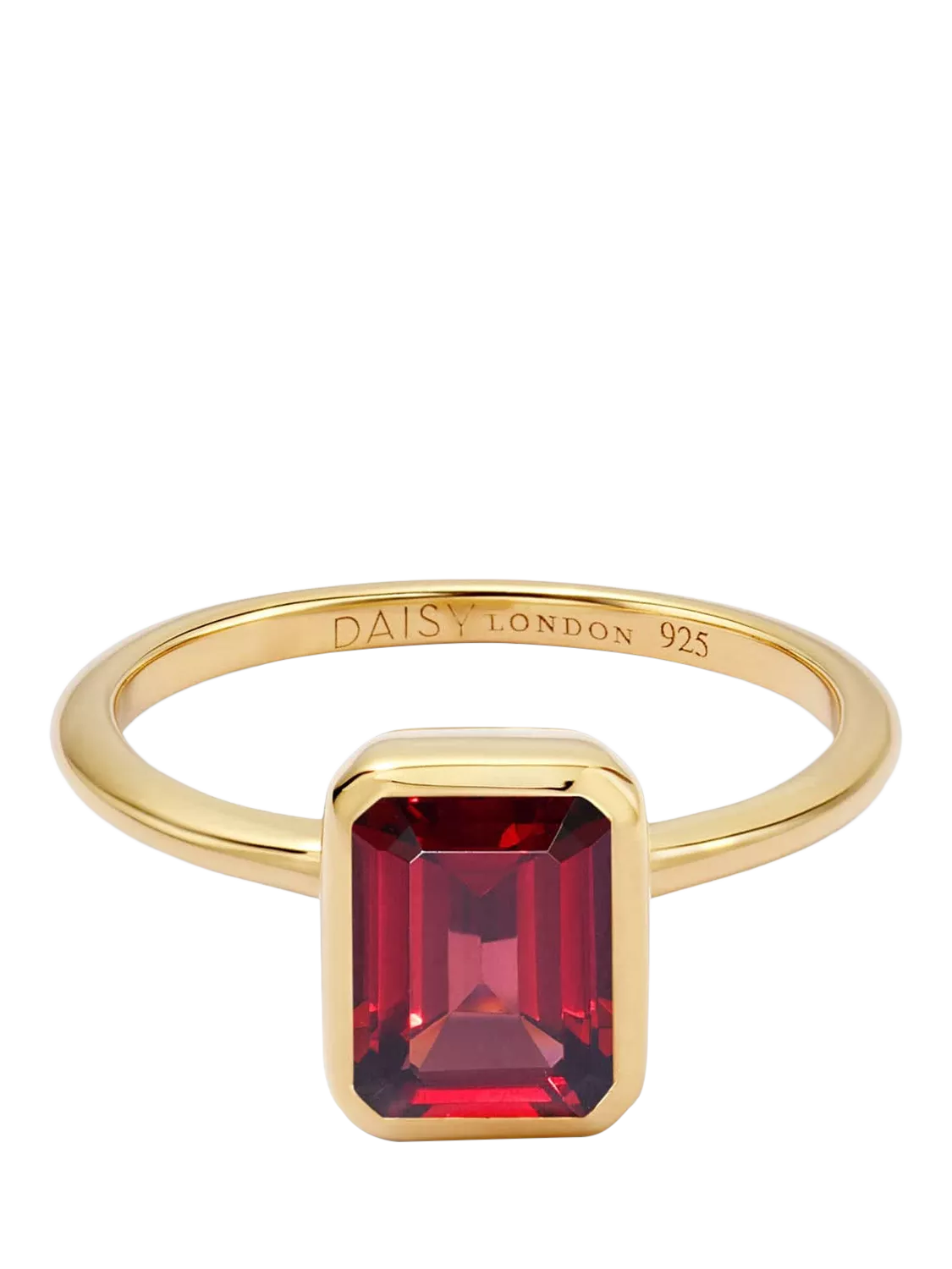 Daisy London garnet birthstone ring (British brand)