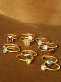 Daisy London garnet birthstone ring (British brand)