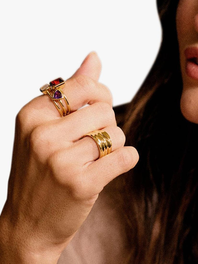 Daisy London amethyst birthstone ring (British brand)