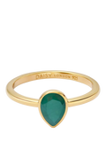 Daisy London emerald birthstone ring gold plated sterling silver - British product