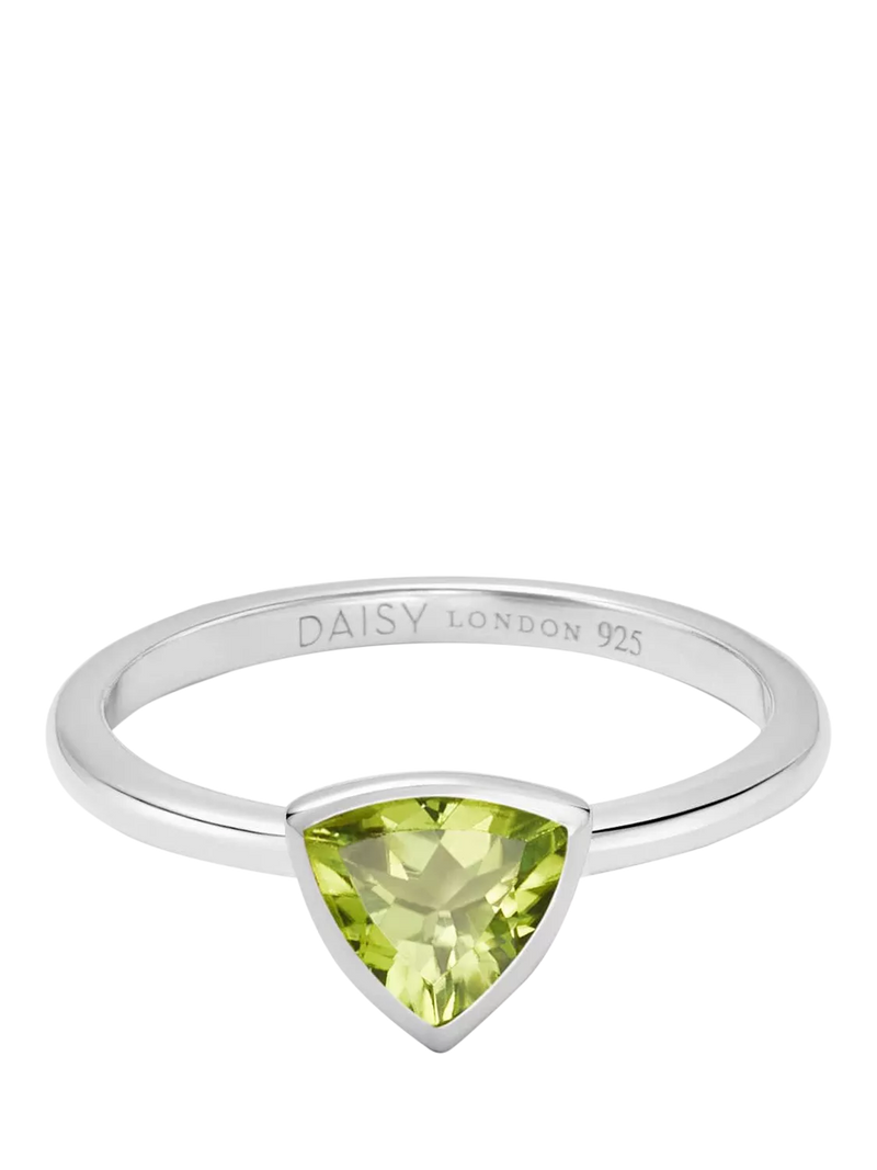 Daisy London Peridot Birthstone Ring in Gold Plated Sterling Silver