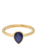Daisy London sapphire birthstone ring in 18k gold plated sterling silver, UK version