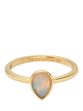 Daisy London Blue Topaz ring with gold plated 925 silver (British brand)