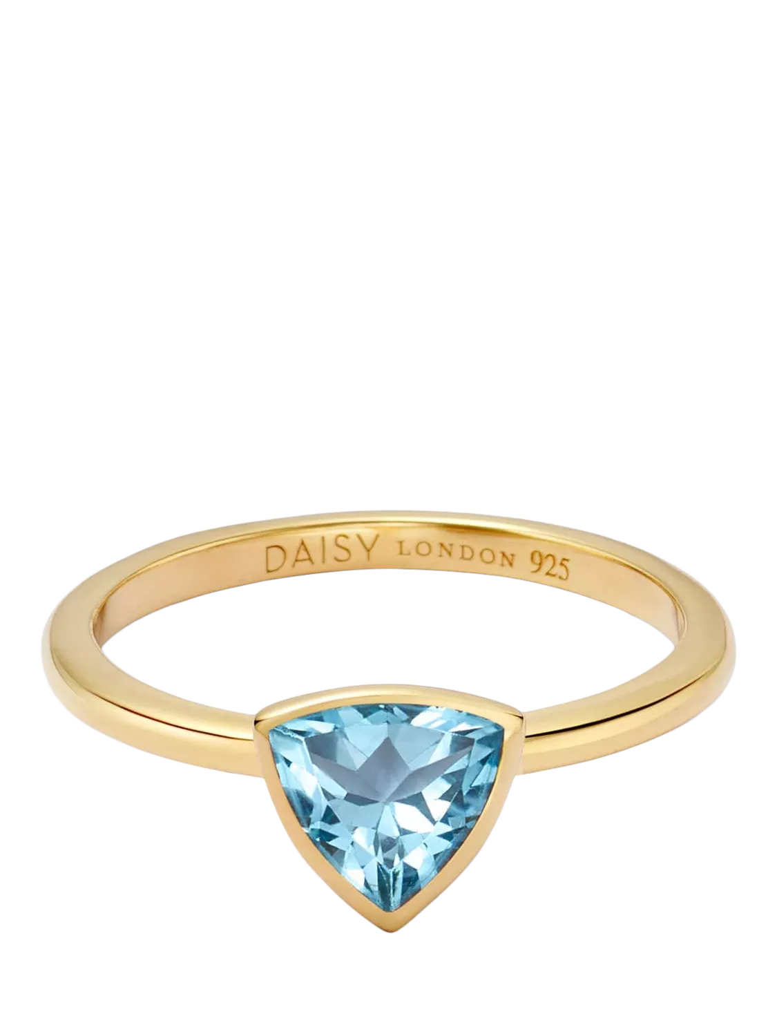 Daisy London opal birthstone ring gold plated sterling silver, imported from the UK