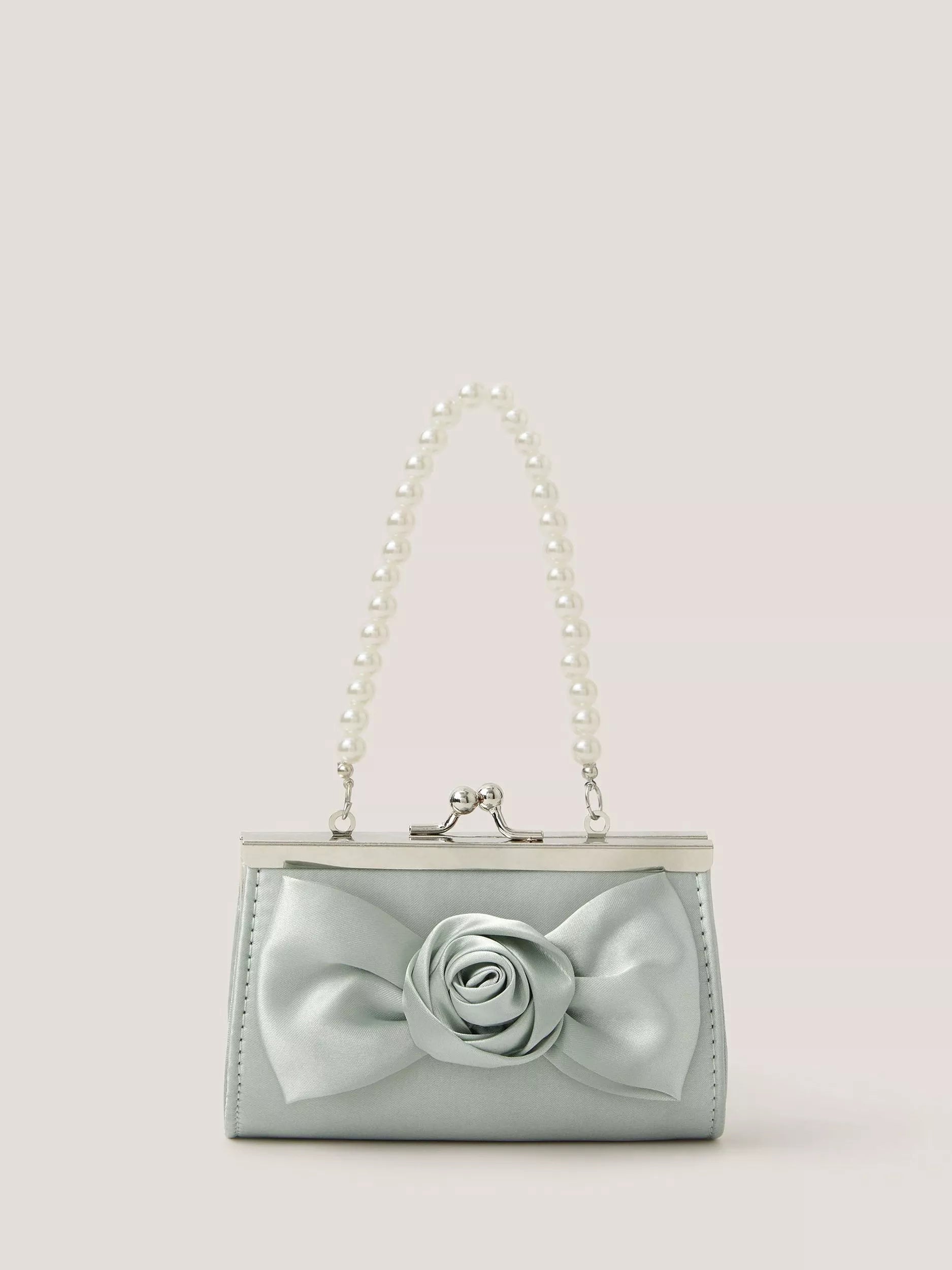 Monsoon kids satin rose bow mini bag (British brand)