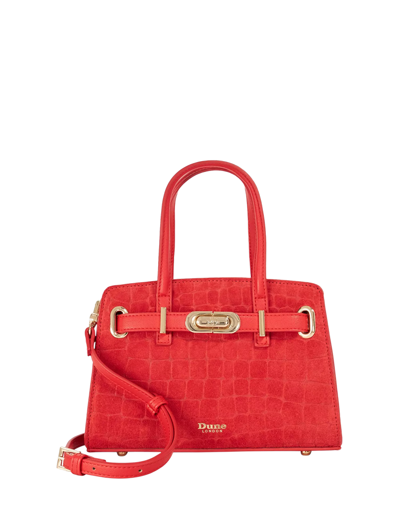 Dune London Dinkydefine mini tote in red, UK version