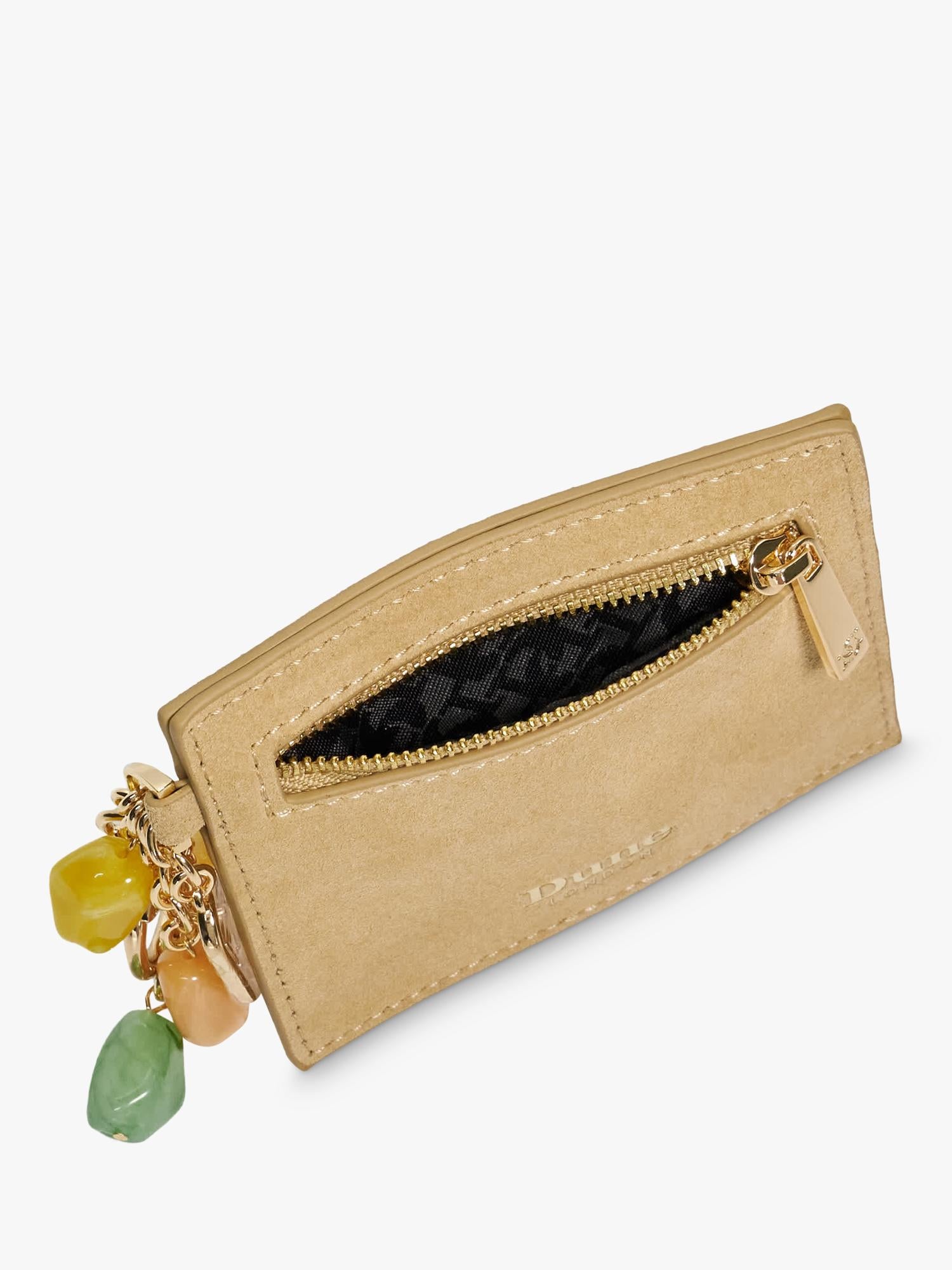 Dune London Klub Zip Up coin purse taupe - British product