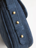 Celtic & Co. suede crossbody bag navy (British brand)