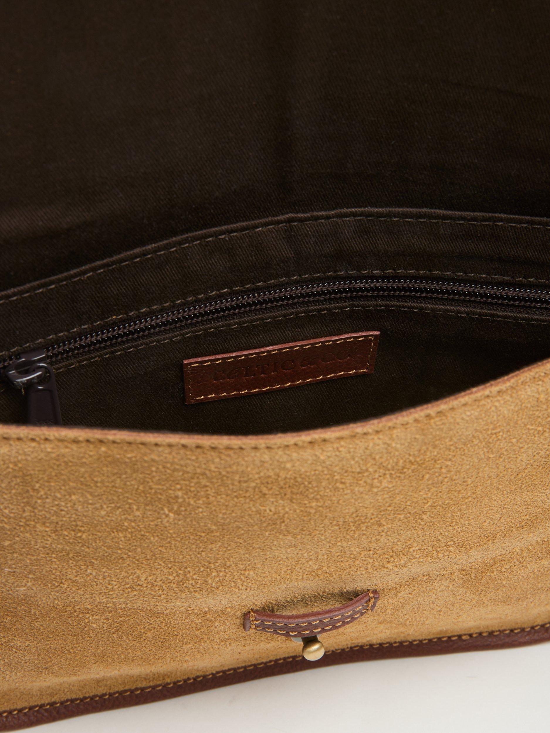 Celtic & Co. sand suede crossbody bag UK version