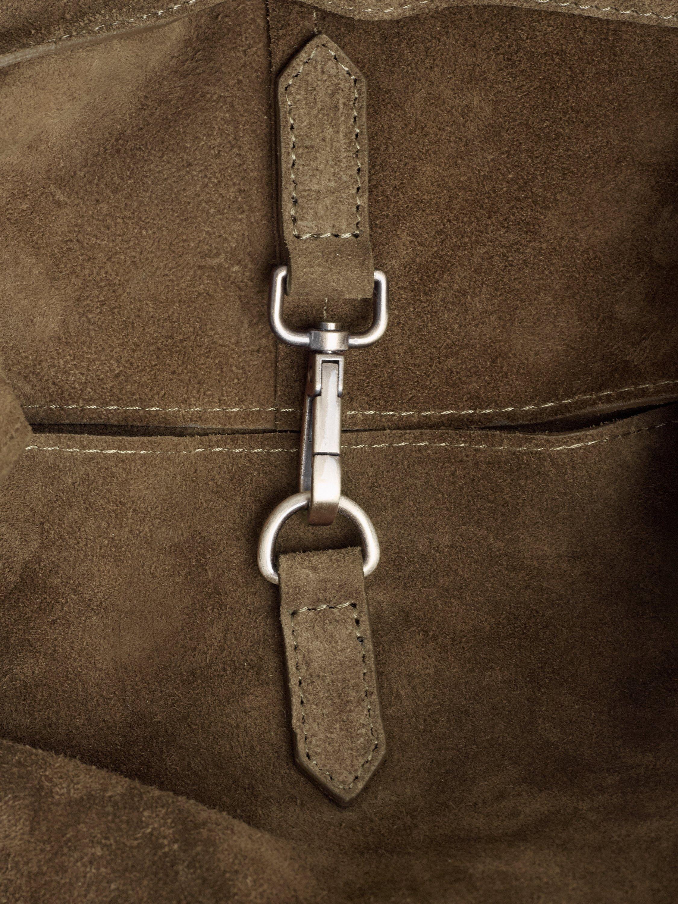 Celtic & Co. slouchy suede shoulder bag khaki, UK version