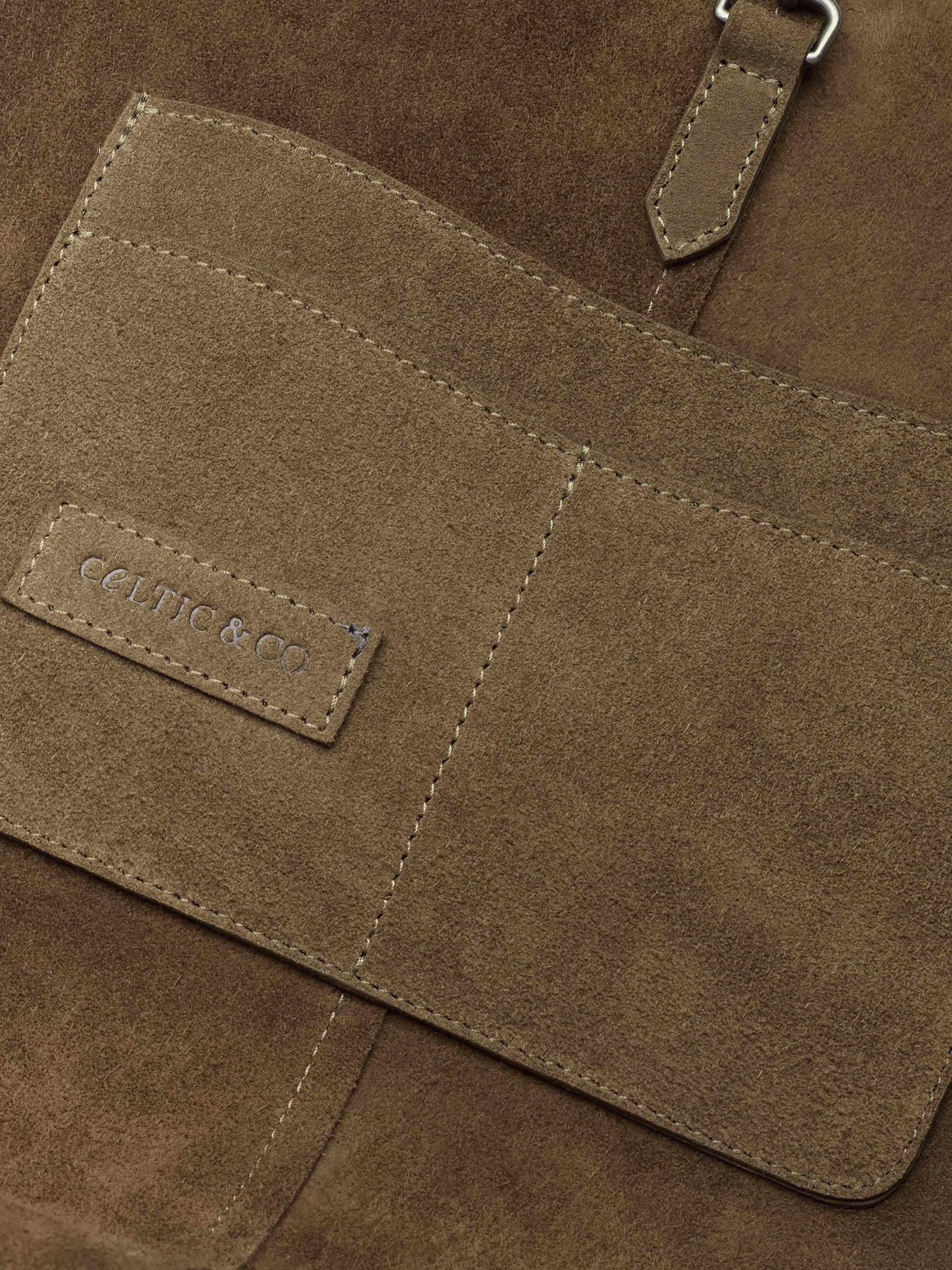 Celtic & Co. slouchy suede shoulder bag khaki, UK version