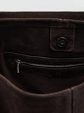 Mango suede bucket bag in brown - British product