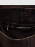 Mango suede bucket bag in brown - British product