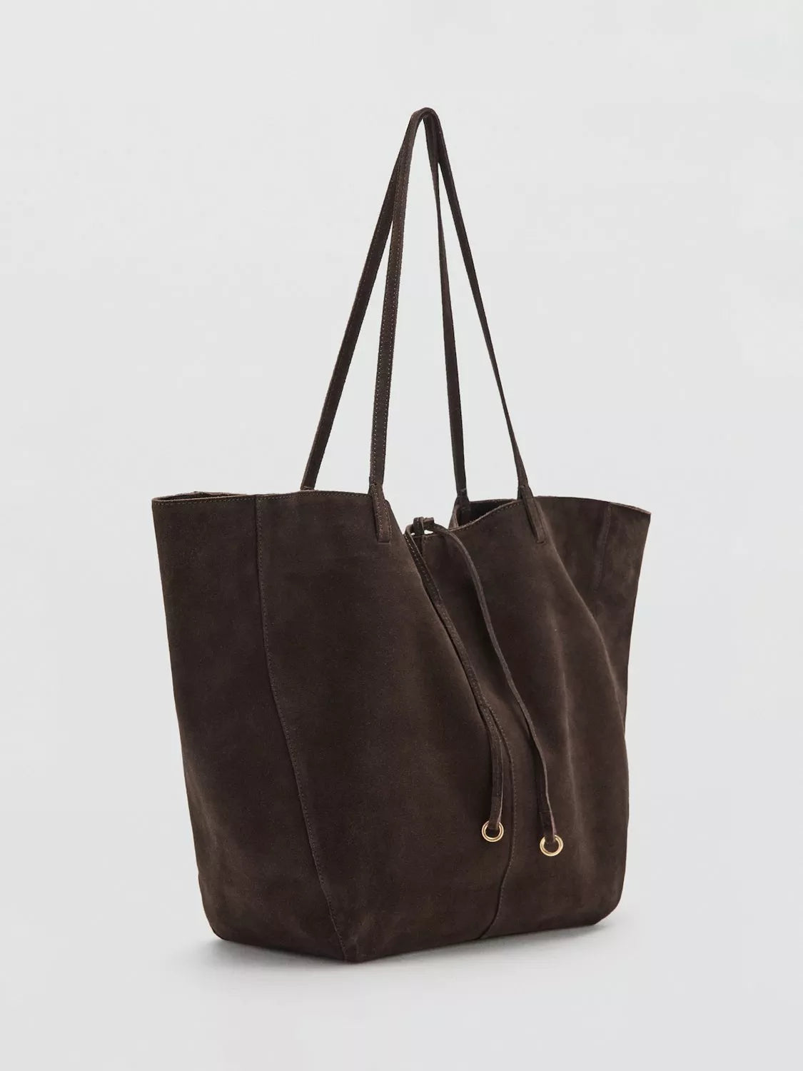 Mango leather tote bag chocolate (British brand)