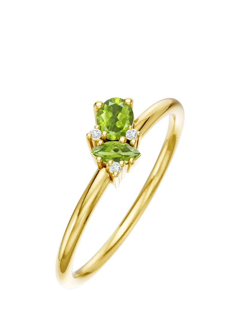 DPT Antwerp peridot diamond cluster ring - British product