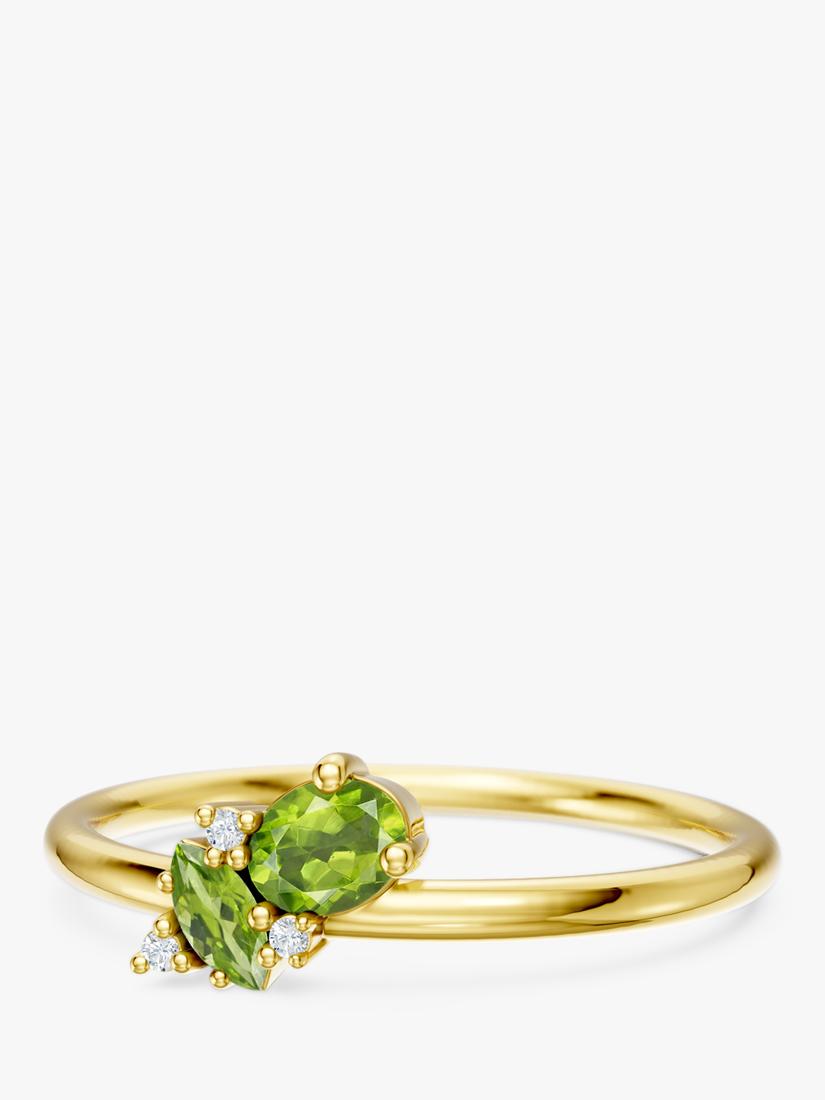 DPT Antwerp peridot diamond cluster ring - British product
