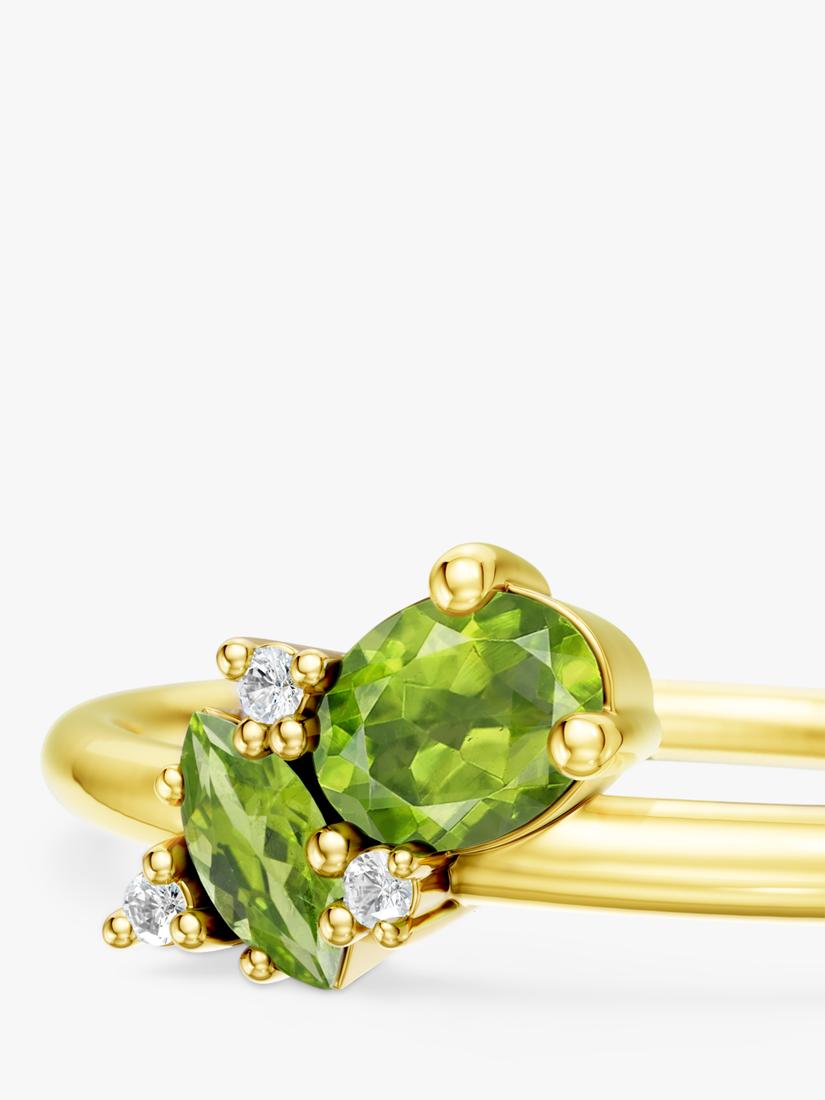 DPT Antwerp peridot diamond cluster ring - British product