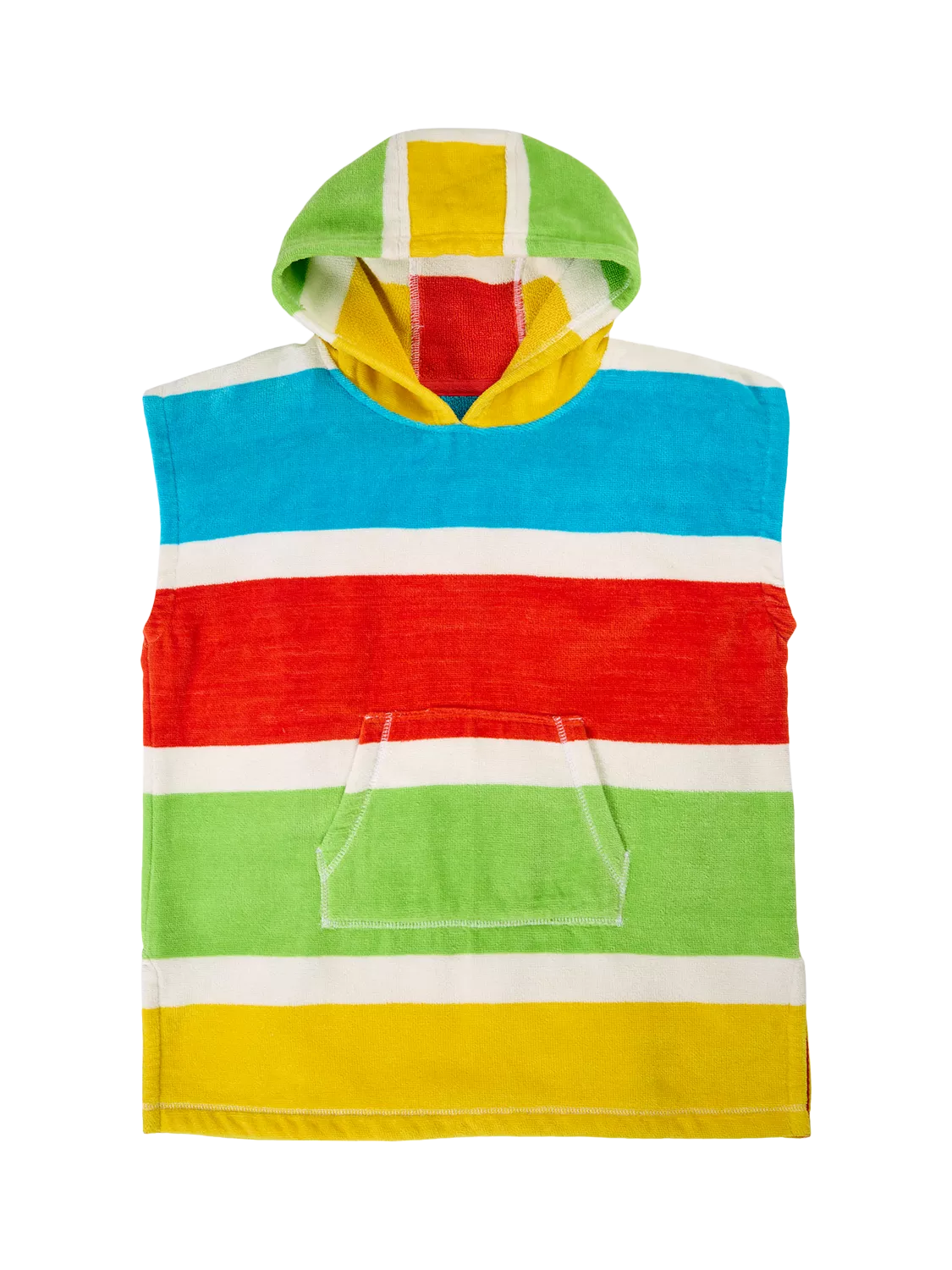 Frugi children's hooded towel organic cotton stripe, UK version