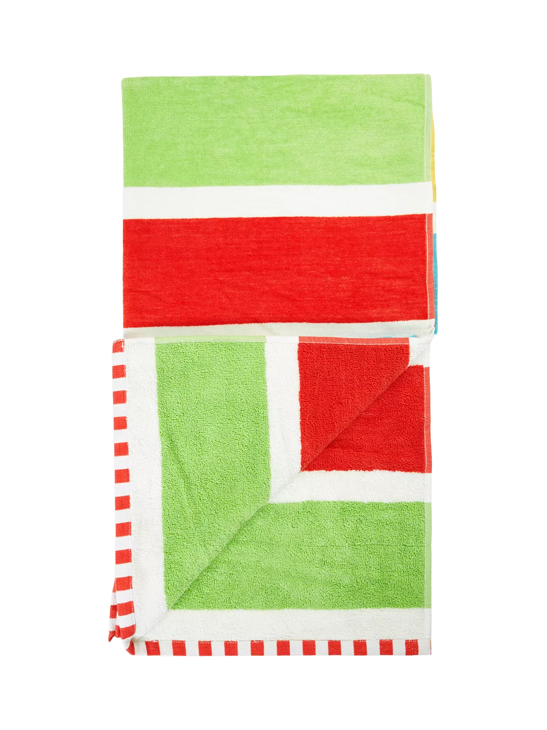 Frugi Kids' Cotton Stripe Towel Multi, imported from the UK
