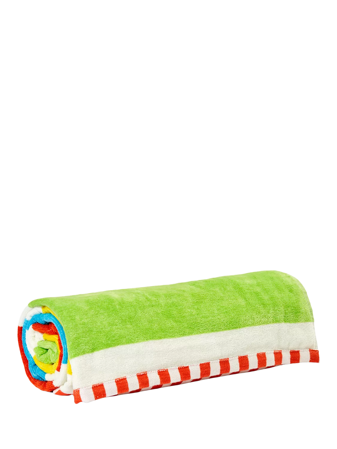 Frugi Kids' Cotton Stripe Towel Multi, imported from the UK