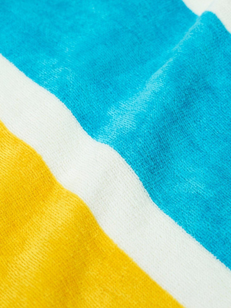 Frugi Kids' Cotton Stripe Towel Multi, imported from the UK